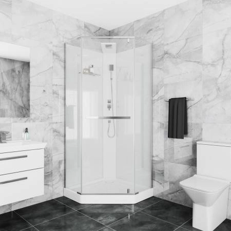 Душевая кабина Cerutti SPA CHIKA901T без крыши (90x90x215-225)