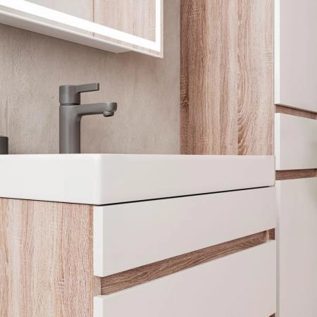 Тумба для ванной Volna Conty 60.2Y Белый/дуб сонома подвесная (9696) раковина отдельно