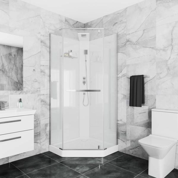 Душевая кабина Cerutti SPA CHIKA901T без крыши (90x90x215-225)