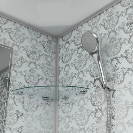 Душевая кабина Niagara Luxe NG-7701DW (900x900х2100) низкий поддон (15см) стенки БЕЛЫЕ