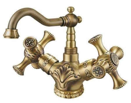 Смеситель для раковины ZORG Antic (A 7009U-BR) бронза