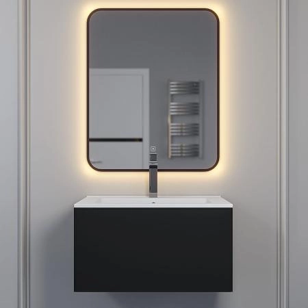 Тумба под раковину для ванной Uperwood Parma Premium подвесная 65 см, черная