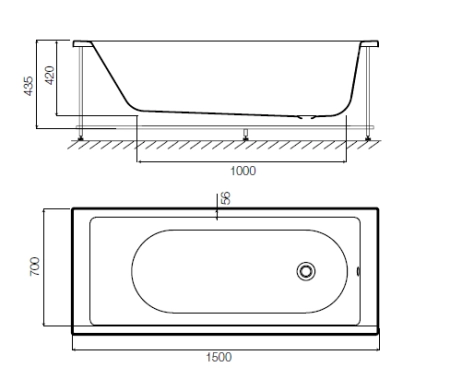 Ванна Am.Pm Sense 150х70 A0 W76A-150-070W-A