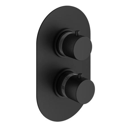 Plumberia Selection IXO Смеситель для душа, встраиваемый, термостатический, на 3 выхода, цвет:  черный матовый