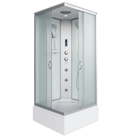 Душевая кабина Niagara NG-2308-14BK 900х900х2000 высокий поддон 40см стекло матовое