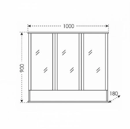 Зеркальный шкаф Санта Вегас 100 см 700182