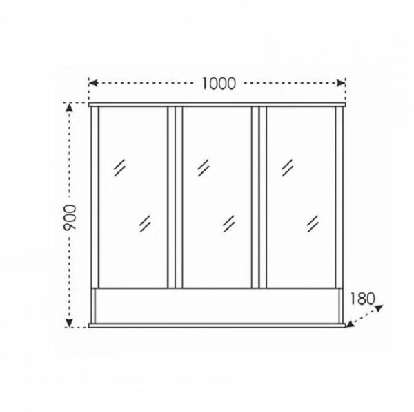 Зеркальный шкаф Санта Вегас 100 см 700182