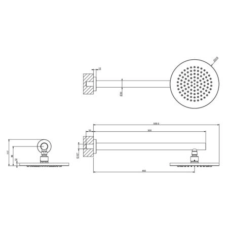 Gessi 316 Душевая головка шарнирная для настенного крепления на 1/2", Ø21.9см, цвет: Steel Brushed