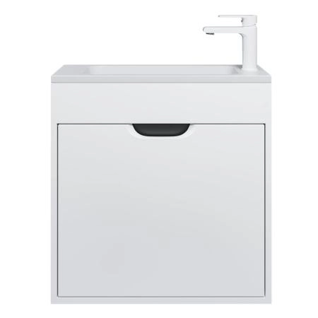 Тумба под раковину для ванной Uperwood Modul 60 см, подвесная, матовая, белая/графит