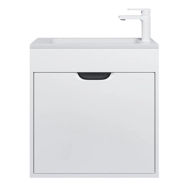 Тумба под раковину для ванной Uperwood Modul 60 см, подвесная, матовая, белая/графит