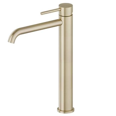 Newform X-STEEL 316 Смеситель для раковины на 1 отв., высокий, без донного клапана, излив 19см., цвет: PVD Brushed pale gold