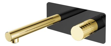 Смеситель STICK Boheme из стены BLACK DIAMOND GOLD 125-BG