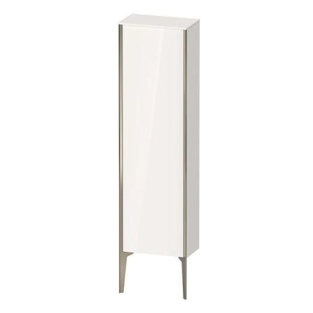 Duravit XViu Шкаф подвесной 40x24x133см, с 1 дверью, 3 стеклянными полками (петли справа), цвет: белый глянцевый/champagne matt