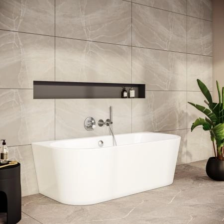 Ванна VitrA Geo 65420006000 180 x 80,5 см отдельностоящая акриловая прямоугольная белая