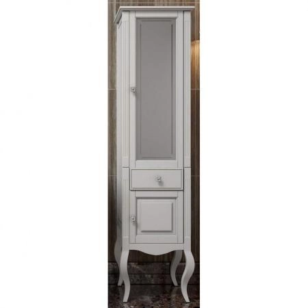 Пенал Opadiris ЛАУРА 44 пенал правый Белый без патины/swarovski хром