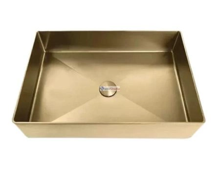Раковина Gappo GX401-3 51x36 Cатин золотой нерж.сталь на столешницу
