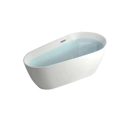 Ванна Cerutti Spa MIMI акриловая (1700x800x580) отдельностоящая, белая, со сливом-переливом