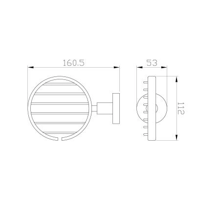Мыльница с держателем WONZON & WOGHAND EASY, Хром (WW-8124)