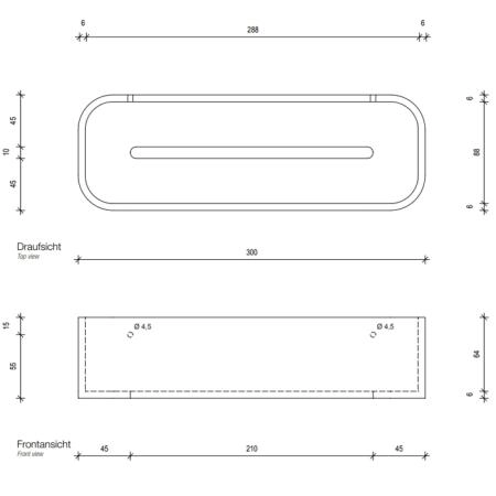 Decor Walther Stone DCT30 Душевая полочка 30x10см, подвесная, цвет: белый / хром