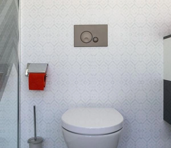 Панель механическая двойная OLI Globe 152953, soft-touch, пластик, серый