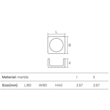 Dea Design Marble Контейнер для ватных дисков, настольный, из мрамора, 8х8хh4см., цвет: Travertine
