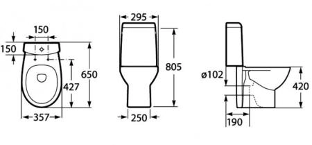 Унитаз (чаша) Roca Victoria Nord напольная 342ND7000