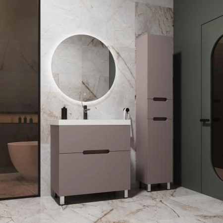 Тумба с раковиной Style Line Матис 70 ЛС-00002436 напольная под ASTI 70 (2 ящика) ТАУП ТЁМНЫЙ ЭМАЛЬ