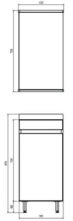 Тумба ASB-Mebel Марко 40 напольная белый/дуб золотой