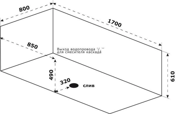 Ванна GOOD DOOR Венеция 170х80 литьевой мрамор белый