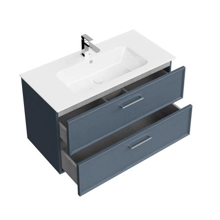Тумба Kerama Marazzi PIANO CLASSIC ПИАНО КЛАССИК PIA.CL.95\BLU.M подвесная 95 см, 2 ящика, ясень синий матовый