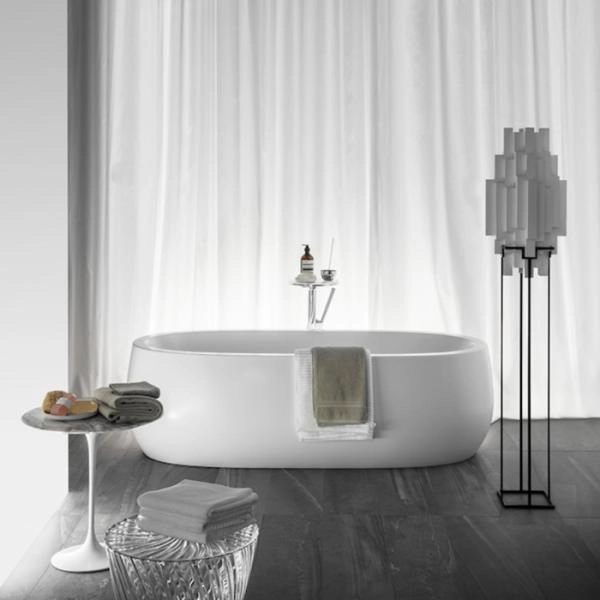 Laufen Alessi One Ванна 1830x870x460мм, свободностоящая, овальная, с слив-переливом, материал: композит, цвет: белый  (ВРЕМЕННО не поставляем!)