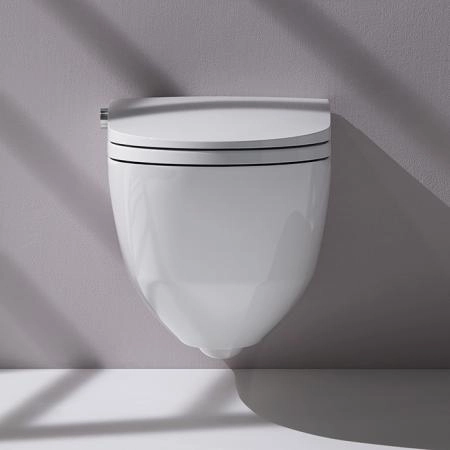 Laufen Cleanet Riva Унитаз-биде подвесн 600х395х405мм, безободк с пультом д/у, с сиденьем, c покрытием LCC , цвет белый глянец/хром