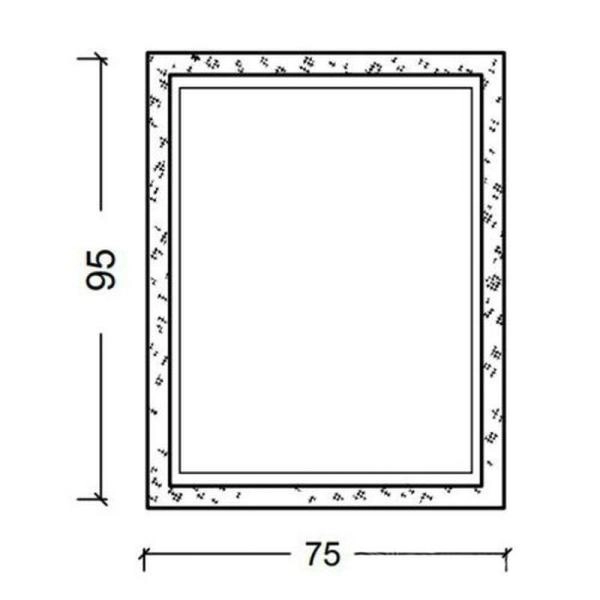 Зеркало Boheme Linea прямоугольная 79х95 535, белый/серебро, рельефная резная рама из массива дерева