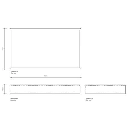 Decor Walther Brownie Tab L Лоток универсальный 28x16см, настольный, цвет: белая кожа