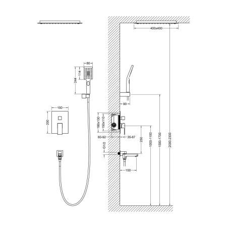 Душевая система встроенная Timo Selene SX-2039/00SM хром