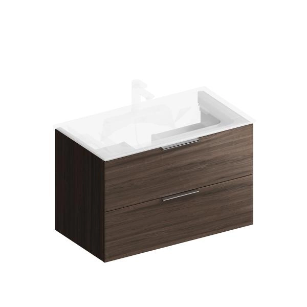 Тумба Kerama Marazzi PIANO FORTE ПИАНО ФОРТЕ PI.F.85\OLM подвесная 85 см, 2 ящика, дымчатый вяз