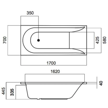 Ванна Am.Pm Spirit W72A-170-070W-A2 170х70 см