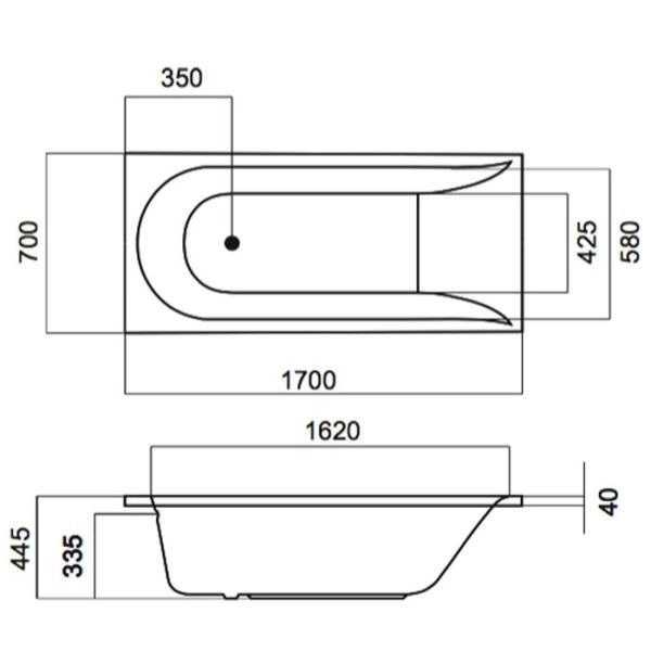 Ванна Am.Pm Spirit W72A-170-070W-A2 170х70 см