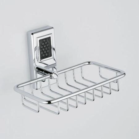 THG Métropolis cristal noir Мыльница-корзина металлическая 160х95мм., подвесная, цвет: хром