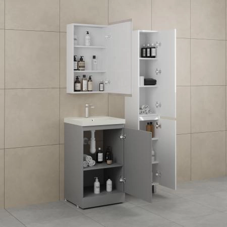 Тумба напольная Style Line БАТЛЕР (1 ящ.) под ASTI 500 Люкс антискрейтч серый PLUS
