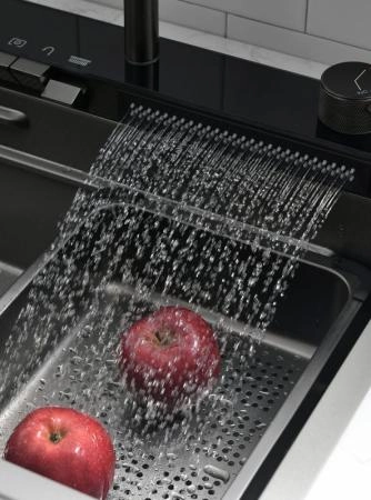 Мойка кухонная Esbano CASCADE-5 750х450х220 оружейная сталь PVD покрытие