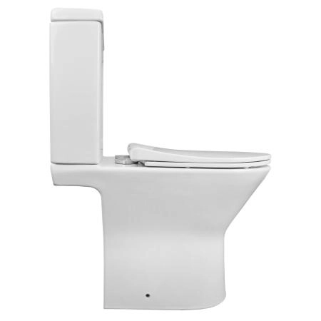 Унитаз напольный Azario Fretta new 370х615х790 безободковый  и сиденьем микролифт (AZ-1223B)