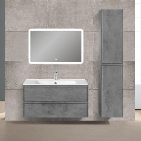 Тумба под раковину Vincea Vico 1000 подвесная, 2 выкатных ящика soft close, Beton
