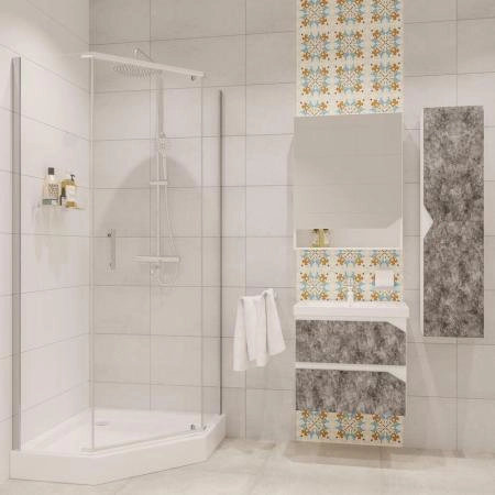 Душевой уголок Niagara Nova NG-6605-08 (90*90*190) трапеция, дверь распашная