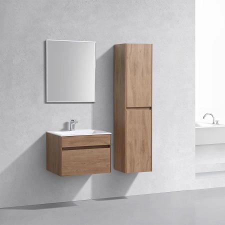 Тумба под раковину Vincea Chiara 600 подвесная, 1 выкатной ящик soft-close, N.Oak