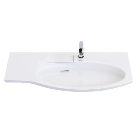 Раковина Kerama Marazzi RIVA РИВА RV.wb.100Rh мебельная правая с крепежом 100, белая глянцевая