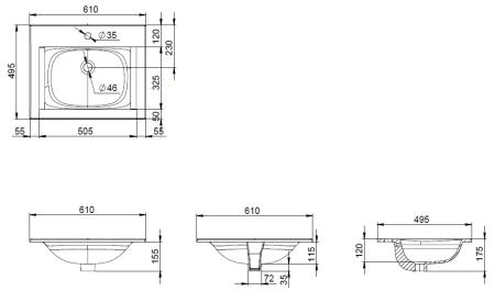 Раковина Am.Pm Spirit 2.0 M70AWCC0602WG 60 см