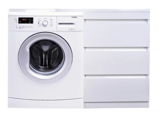 Тумба напольная Style Line Даллас 120 (3 ящ.) Люкс белая, PLUS