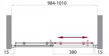 Душевая дверь BELBAGNO UNO-BF-1-130-C-Cr 130