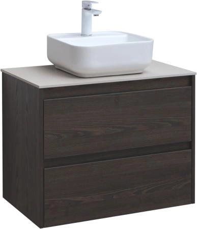 Тумба под раковину Aquanet Nova Lite 75 дуб черный (2 ящика)